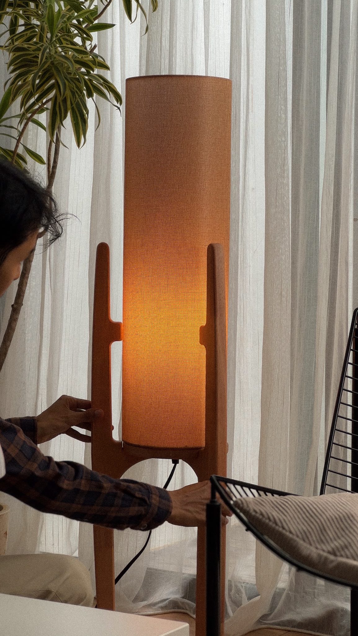 Instagram post by @wiwit_jaya for Ozarke. Caption reads: [...] in our space with ZEN Floor Lamp from....