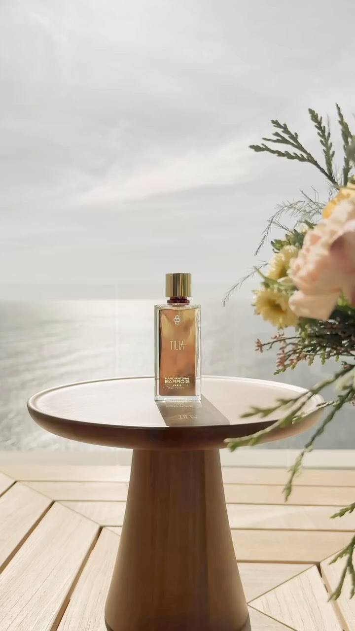 Instagram post by @travelladdoo_studio for MARC-ANTOINE BARROIS. Caption reads: [...] summer in a bottle ☀️ TILIA by....