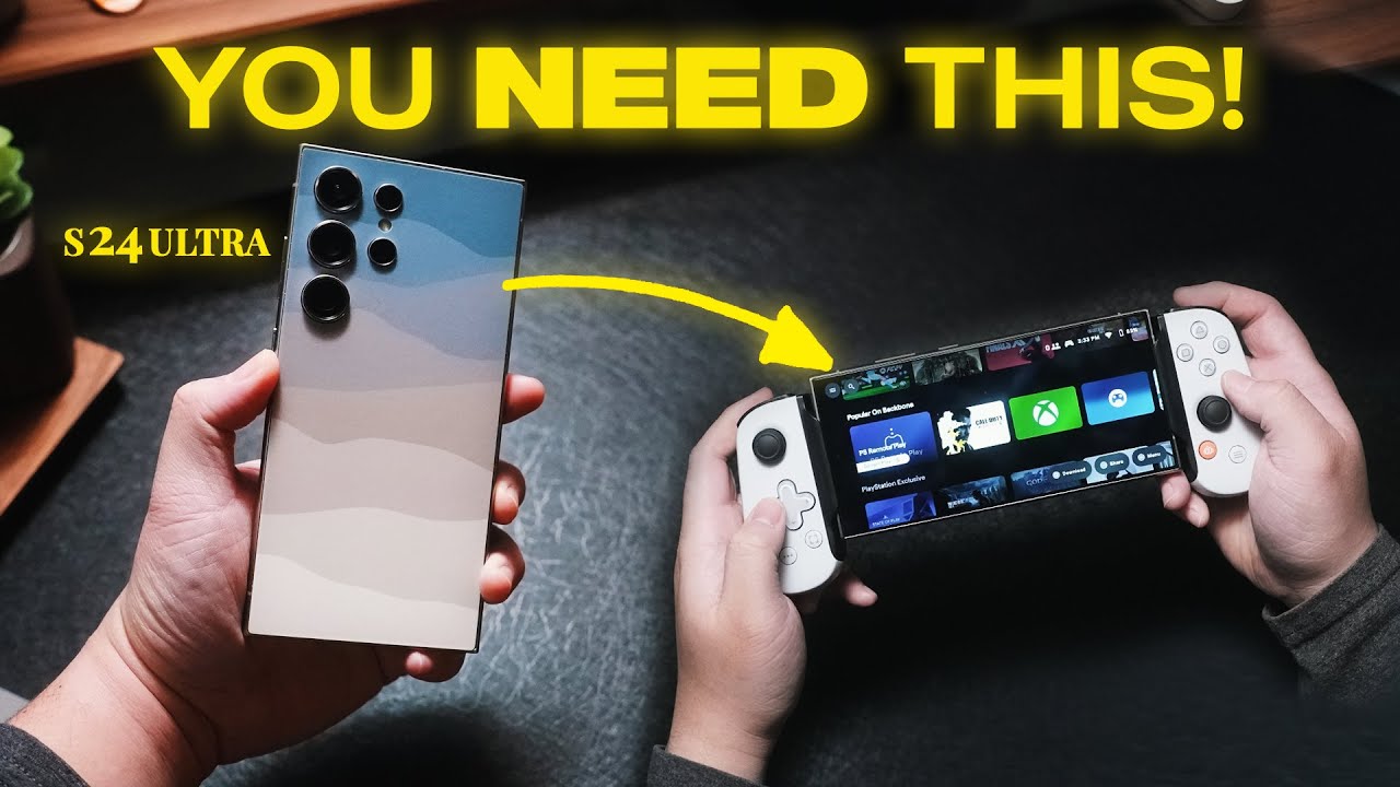 YouTube post by @HeyMarkL for Lume Cube. Caption reads: The BEST Galaxy S24 Ultra Accessories!.