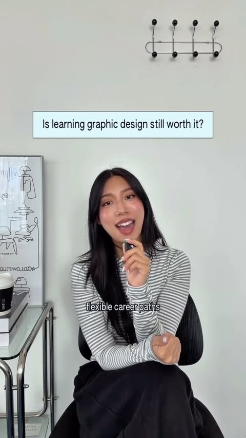 Instagram post by @designbarbiana for Coursera. Caption reads: #CourseraPartner When I first started in graphic....