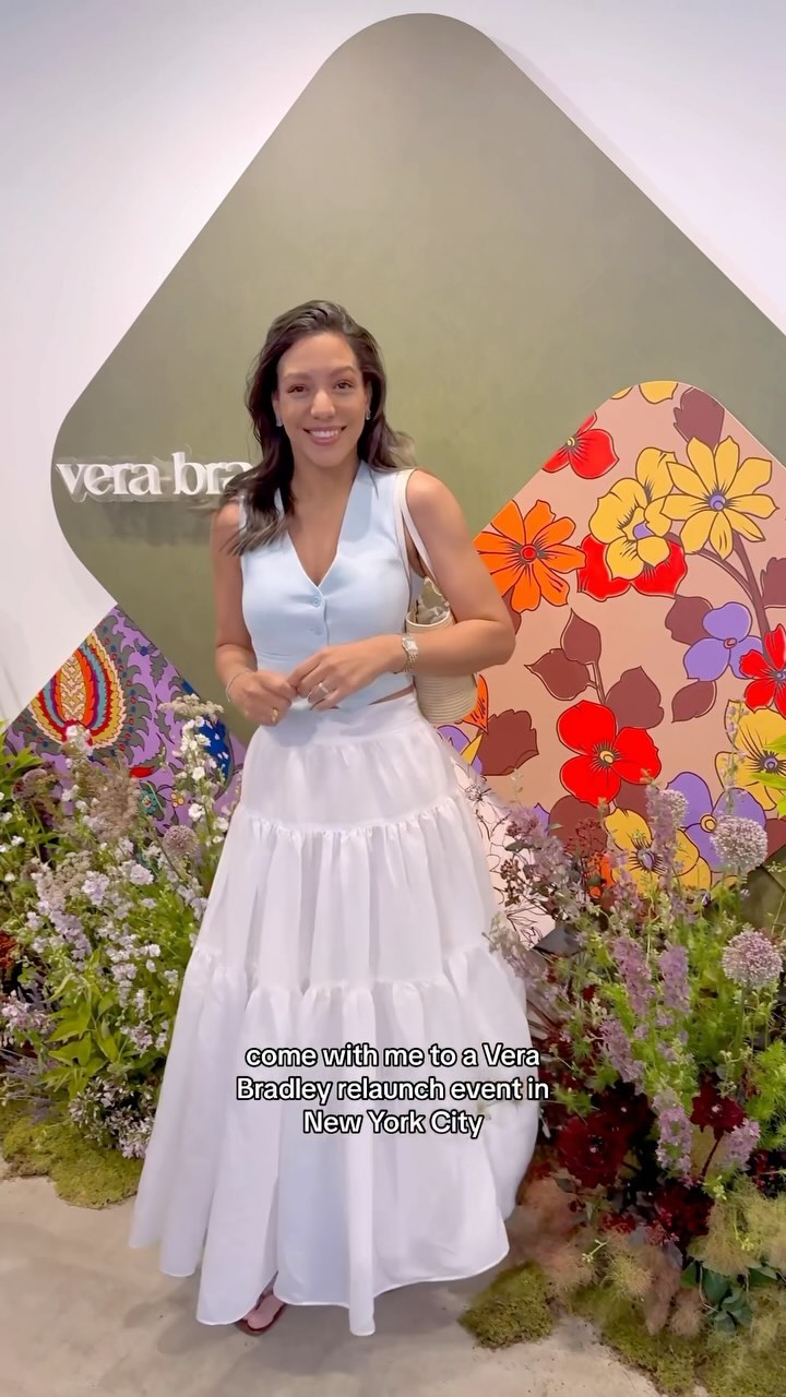 Instagram post by @glamdapper for verabradley. Caption reads: Just got an exclusive first look at Vera Bradley’s....