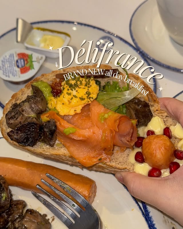 Instagram post by @diningwithsera for WanTwoEatSG. Caption reads: Délifrance just launched an all-day brunch menu ?!....