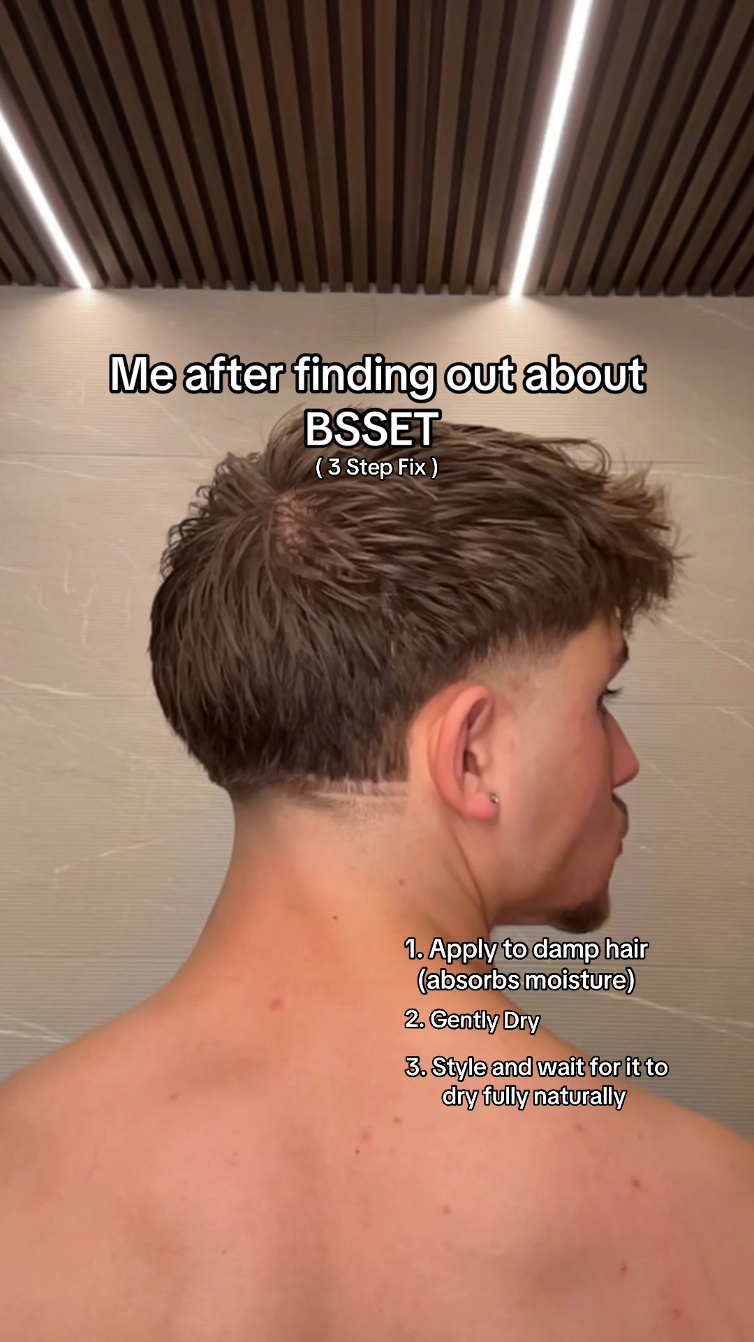 TikTok post by @samuelfindss for BSSET. Caption reads: @BSSET #bsset #bssetcurlcream #curlcream [...].