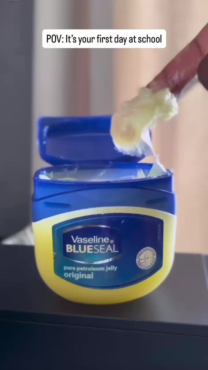 TikTok post by @sphelelewandile for Vaseline. Caption reads: Vaseline Blue Seal — the childhood glow we never....