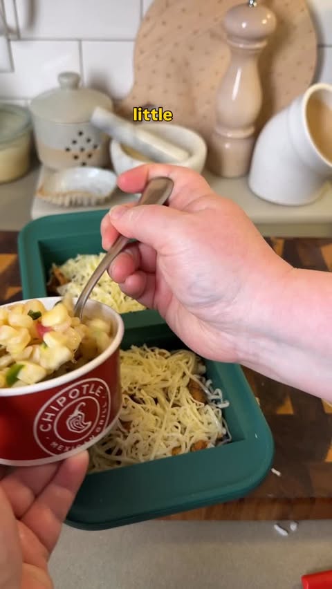 Instagram post by @simplysarahhart for Chipotle. Caption reads: Freezing @chipotle takeout. This is your reminder....