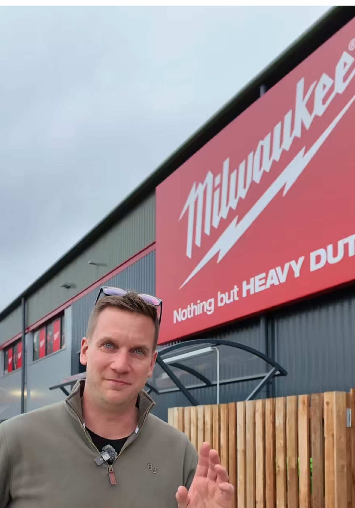 TikTok post by @machinerynation for Milwaukee Tool. Caption reads: [...] Let us know in the comments below ⬇️....