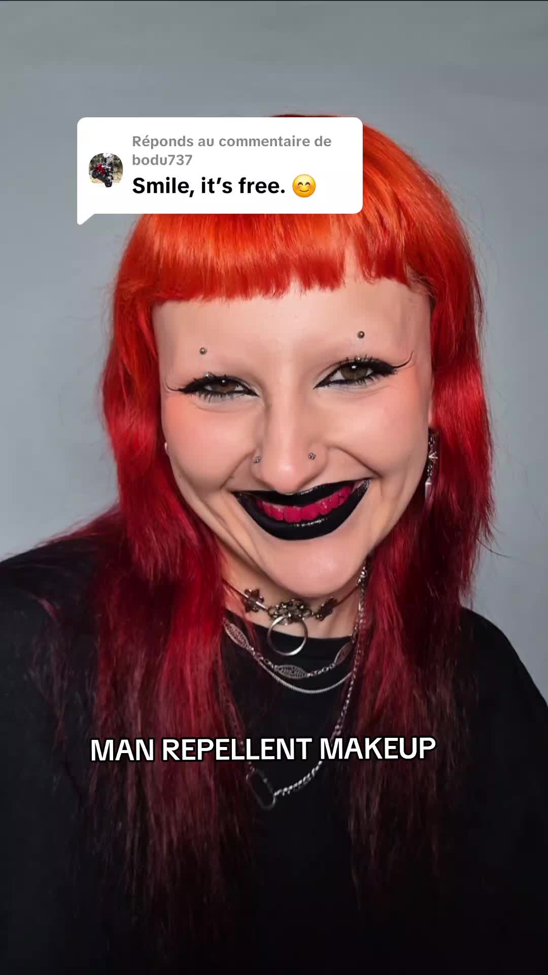 TikTok post by @nonamua for Lunar Tides Hair. Caption reads: Réponse à @bodu737  the perfect look for when....