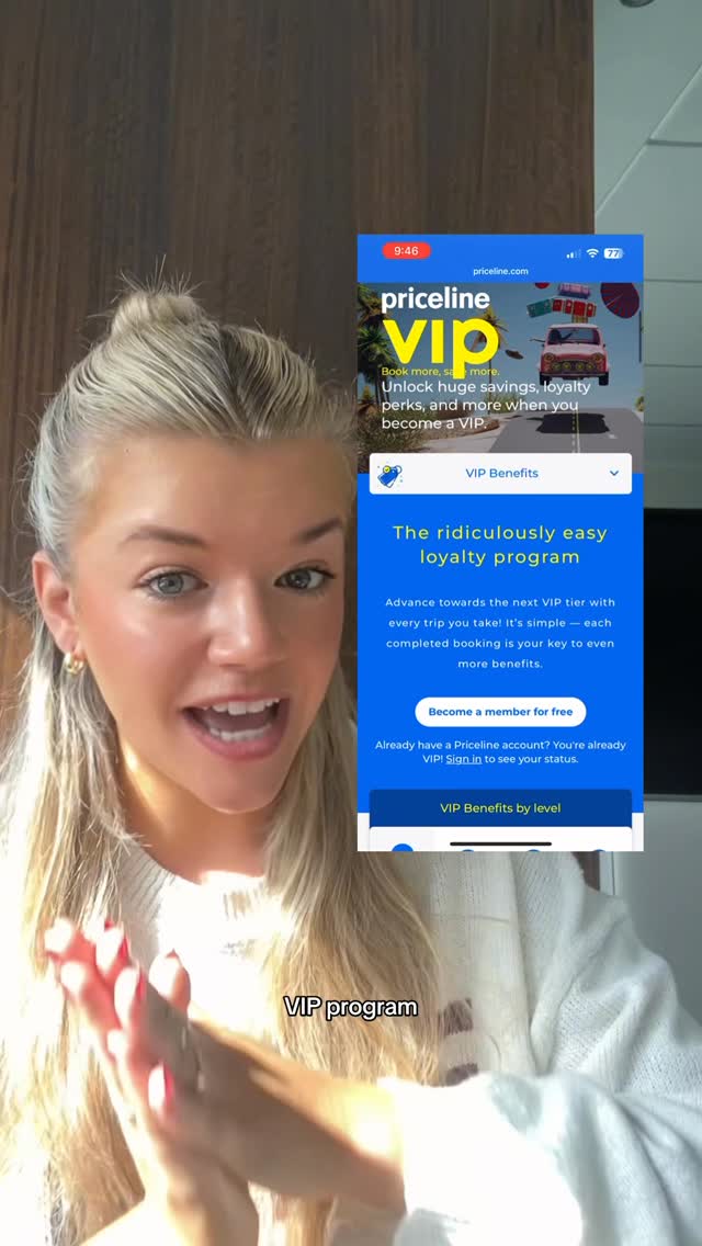 Instagram post by @lauren.karwoski for Priceline. Caption reads: My top travel hacks for saving money? Priceline’s....