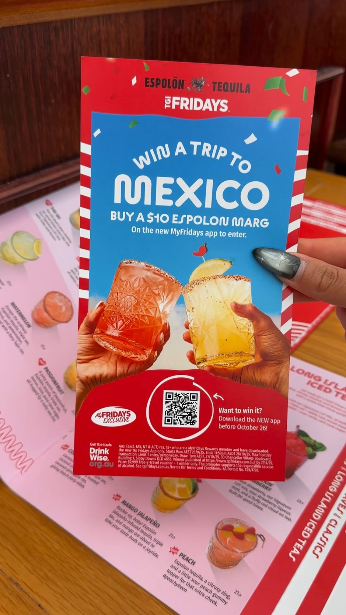 Instagram post by @melbfoodieee for TGI Fridays. Caption reads: $1 chicken wings, $10 margs + half price ribs?....