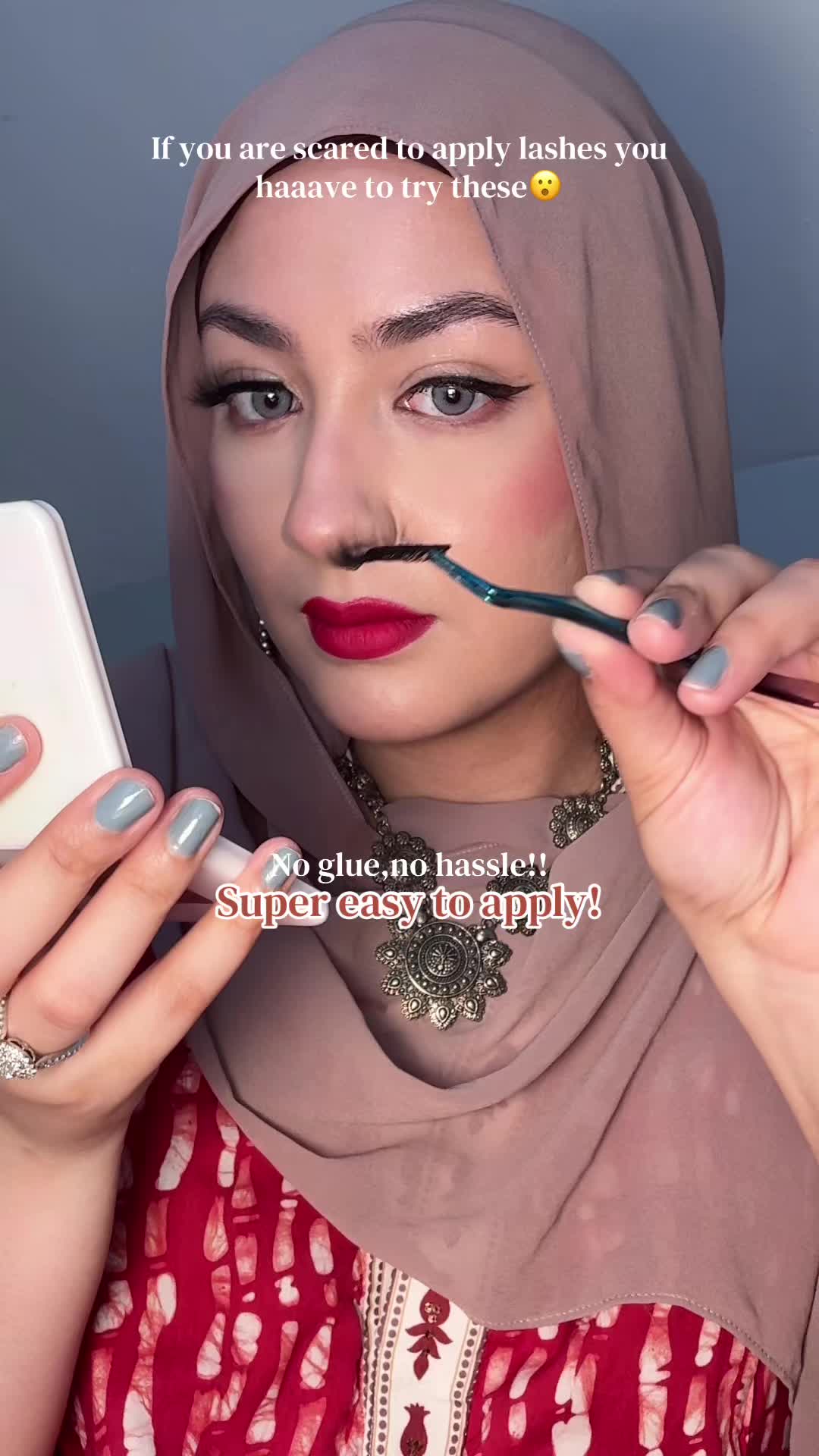 TikTok post by @withsubah for Lilly Lashes. Caption reads: @Lilly Lashes I wish I discovered these lashes....