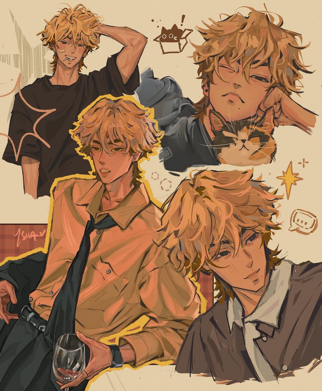 Instagram post by @pateseich for Clip Studio Paint. Caption reads: oc doodles ✨
he doesn't have a name yet but i love....