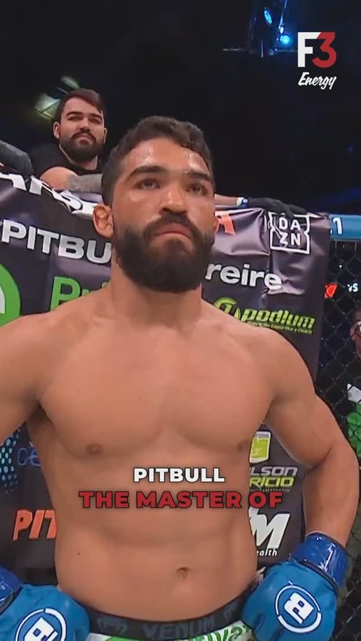 Instagram post by @patriciopitbull for F3 Energy. Caption reads: [...] MAN!!! This video is brought to you by....