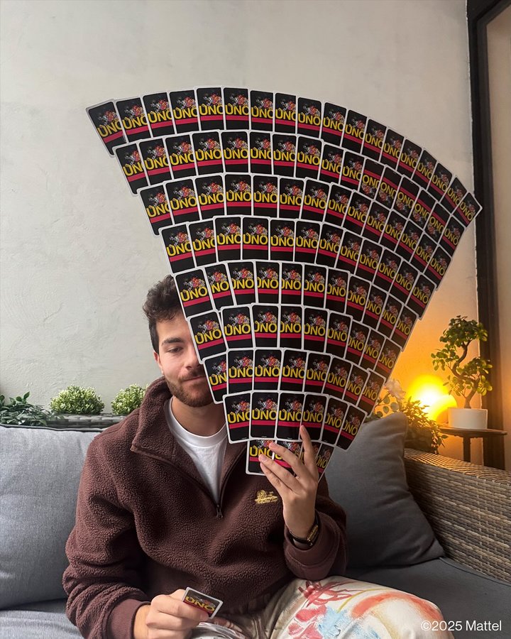 Instagram post by @vexx for Unobravo. Caption reads: UNO x Vexx! Pinch me… As a big UNO fan myself,....