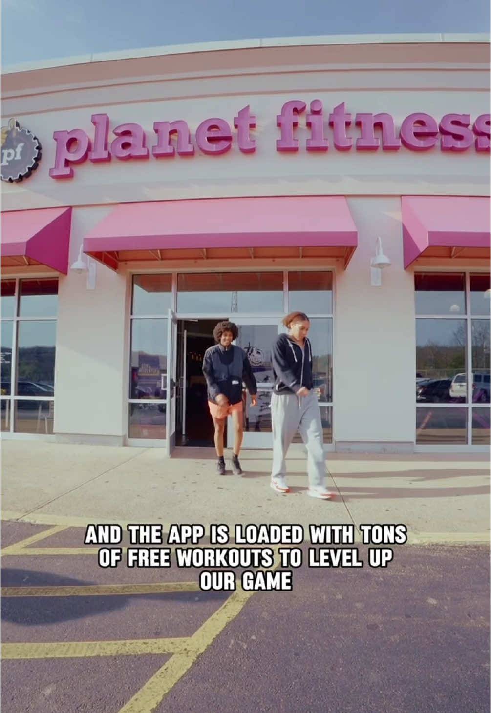 TikTok post by @ice.bradyy for Planet Fitness. Caption reads: @aubrey.griffin44 and I can always count on....