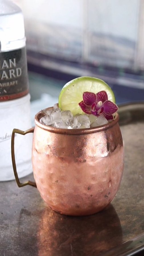 Instagram post by @cheerstohappyhour for HuffPost. Caption reads: Moscow Mule season is in full effect and I’m....