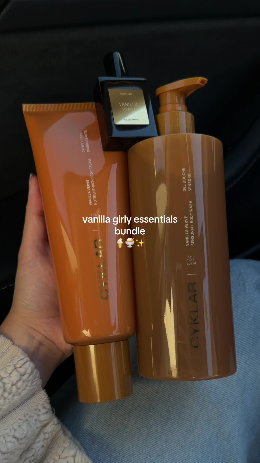 TikTok post by @sophiekimmaii for CYKLAR. Caption reads: @CYKLAR #cyklar #cyklarvanillaverve #vanillagirl....