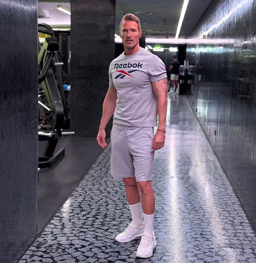 Instagram post by @c.wilhelmsson.official for Reebok Middle East & N.Africa. Caption reads: Back in the gym!! Along with my new....