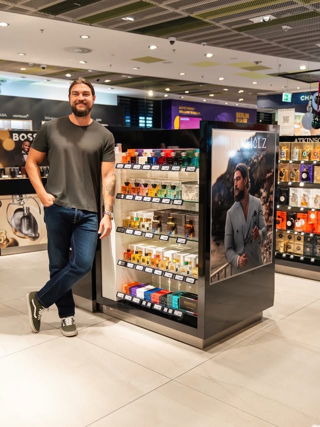 Instagram post by @phil_birkholz for Birkholz Perfume Manufacture. Caption reads: Thrilled to share another milestone for....