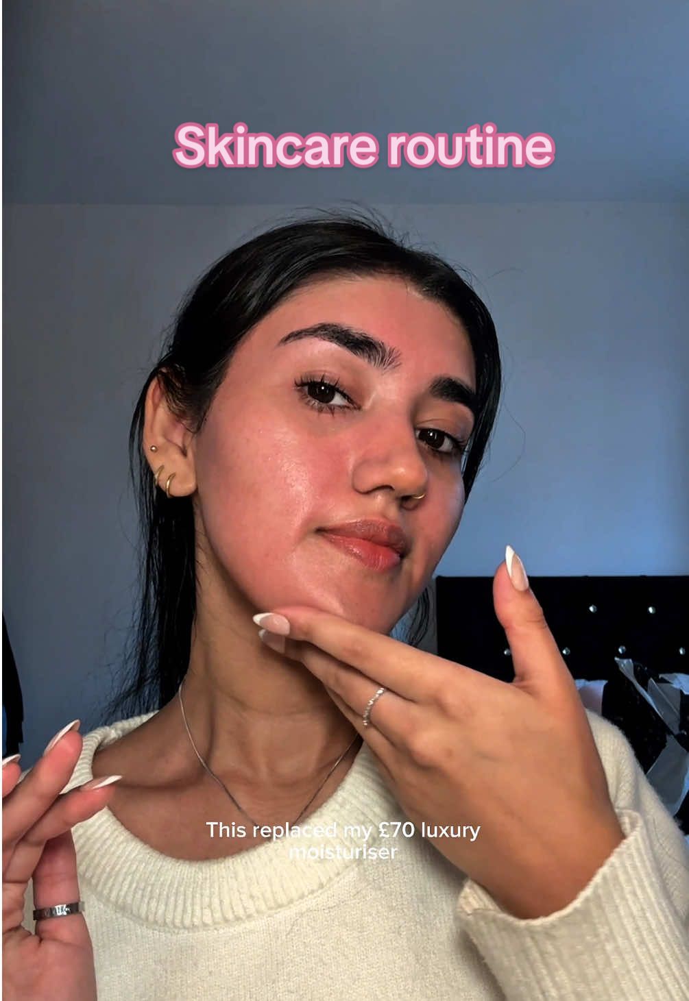 TikTok post by @sabriina.rh for Fat Cow Skin. Caption reads: Beef tallow>> dc SABRINA15 @Fat Cow Skincare ....