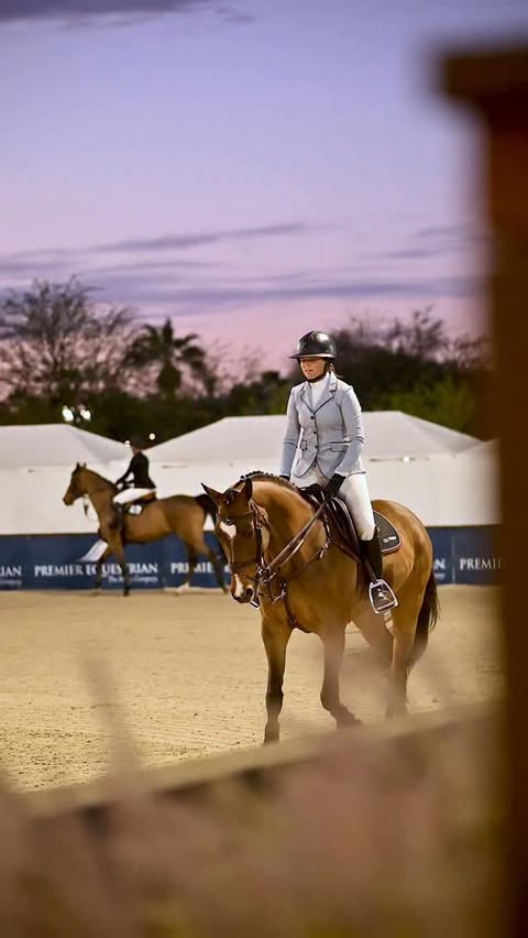 Instagram post by @nataliebanis for Majyk Equipe. Caption reads: Ready for the CSI4* Welcome 🔜👀 . . . .....