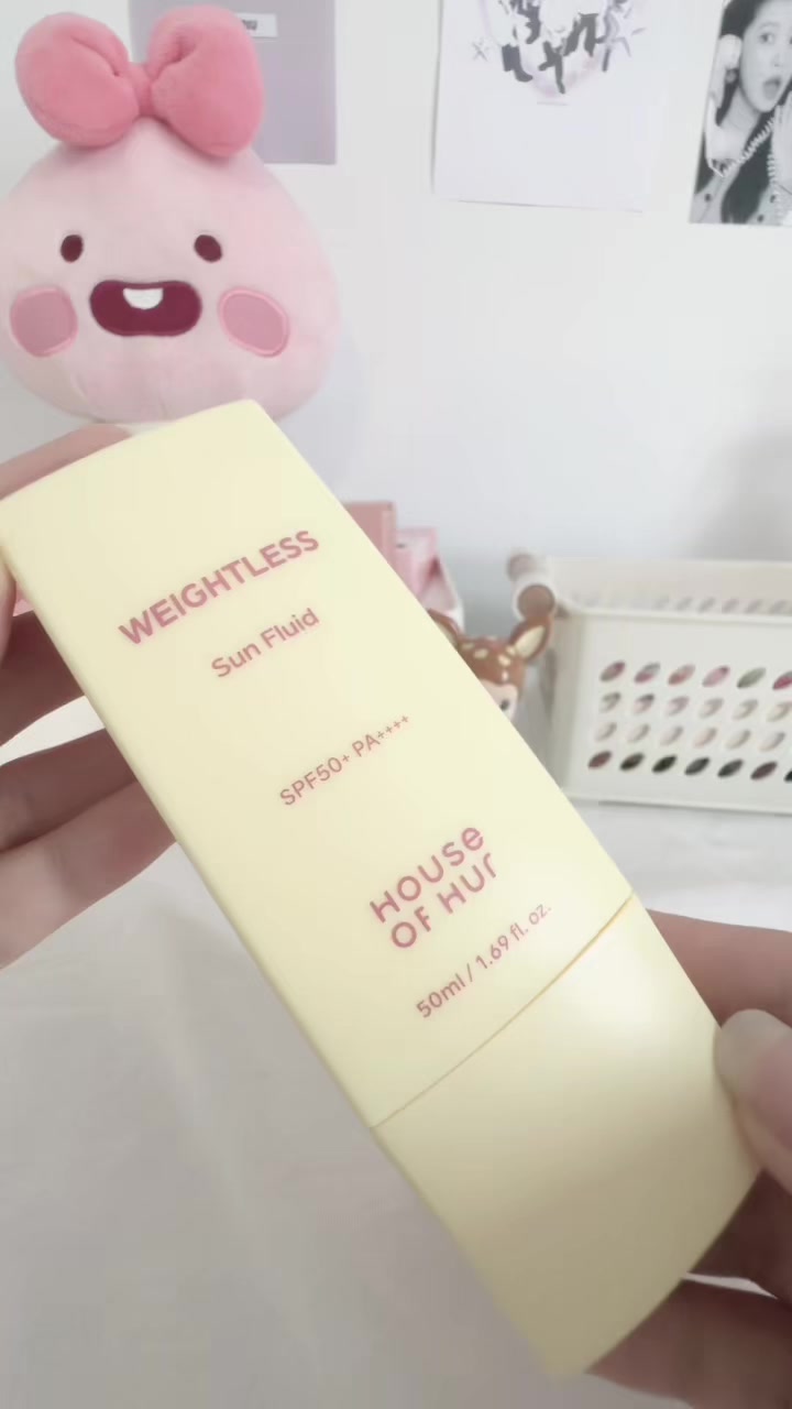TikTok post by @wony.luv_xx for House of Hur US. Caption reads: House of hur weightless sun fluid ☀️@House of Hur....