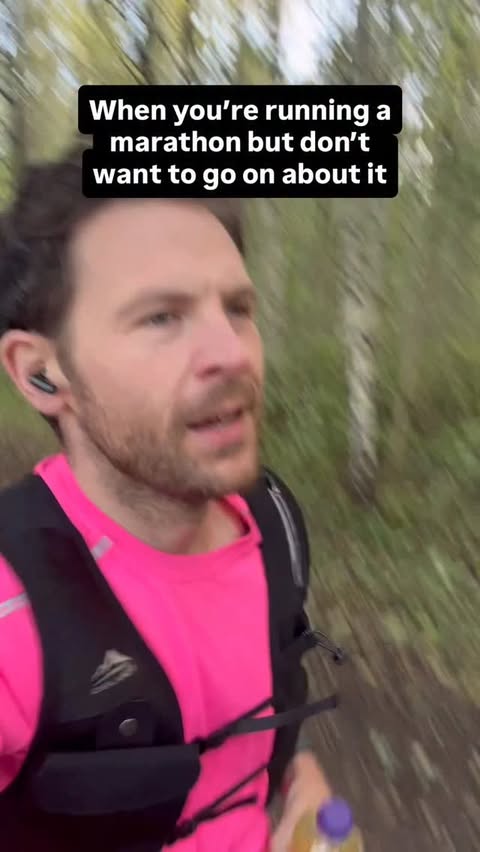 Instagram post by @georgelewiscom for JustGiving. Caption reads: Did I mention I’m running a marathon? 
.

I’m....