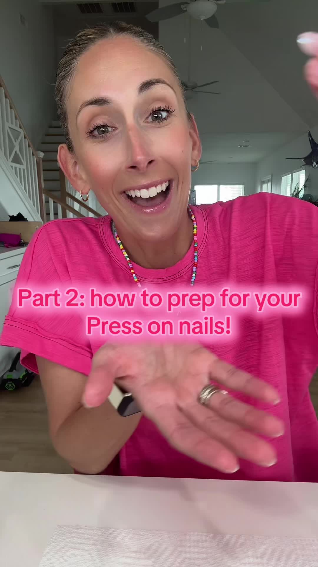 TikTok post by @kristareneethompson for Glamnetic. Caption reads: Part 2 in a 3 part series showing you how I remove....