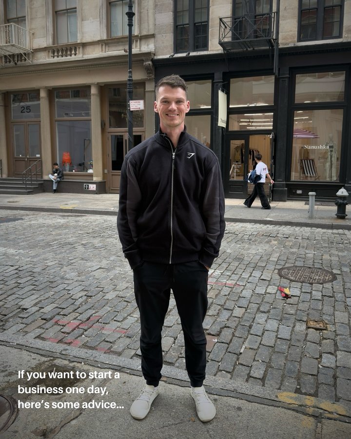 Instagram post by @benfrancis for GoDaddy. Caption reads: Don’t overthink it 💭⚡️🦈

@godaddyuk.