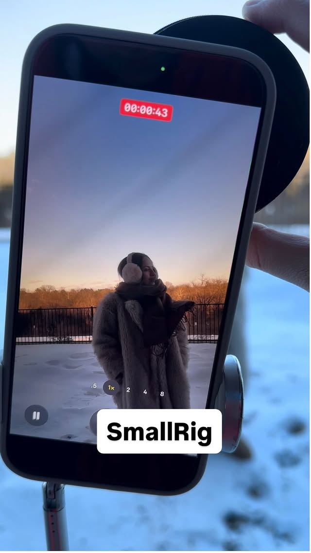 Instagram post by @merhabaamericaa for SmallRig. Caption reads: [...] iPhone 17 Kit for Everyday Carry by....