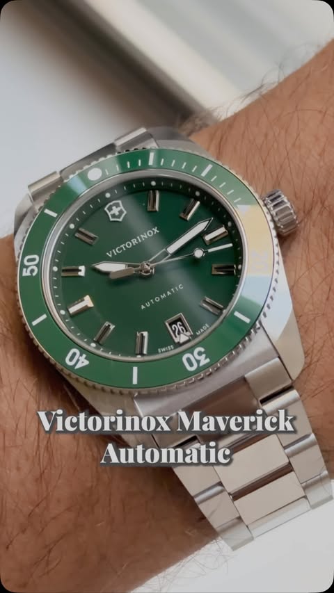 Instagram post by @benswatches for Victorinox. Caption reads: [...] steel, Swiss automatic. The new Victorinox....
