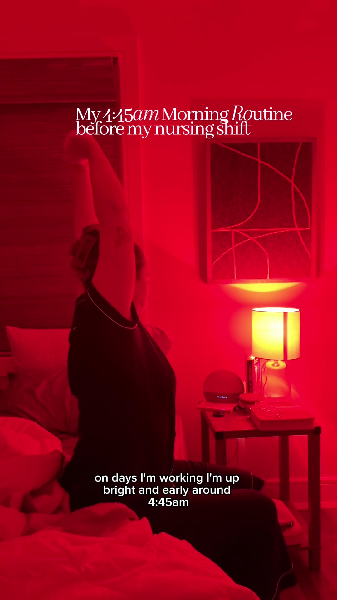 TikTok post by @katiemortkaa for Ka'Chava. Caption reads: 5am wake ups are made a lot easier with @Ka'Chava....