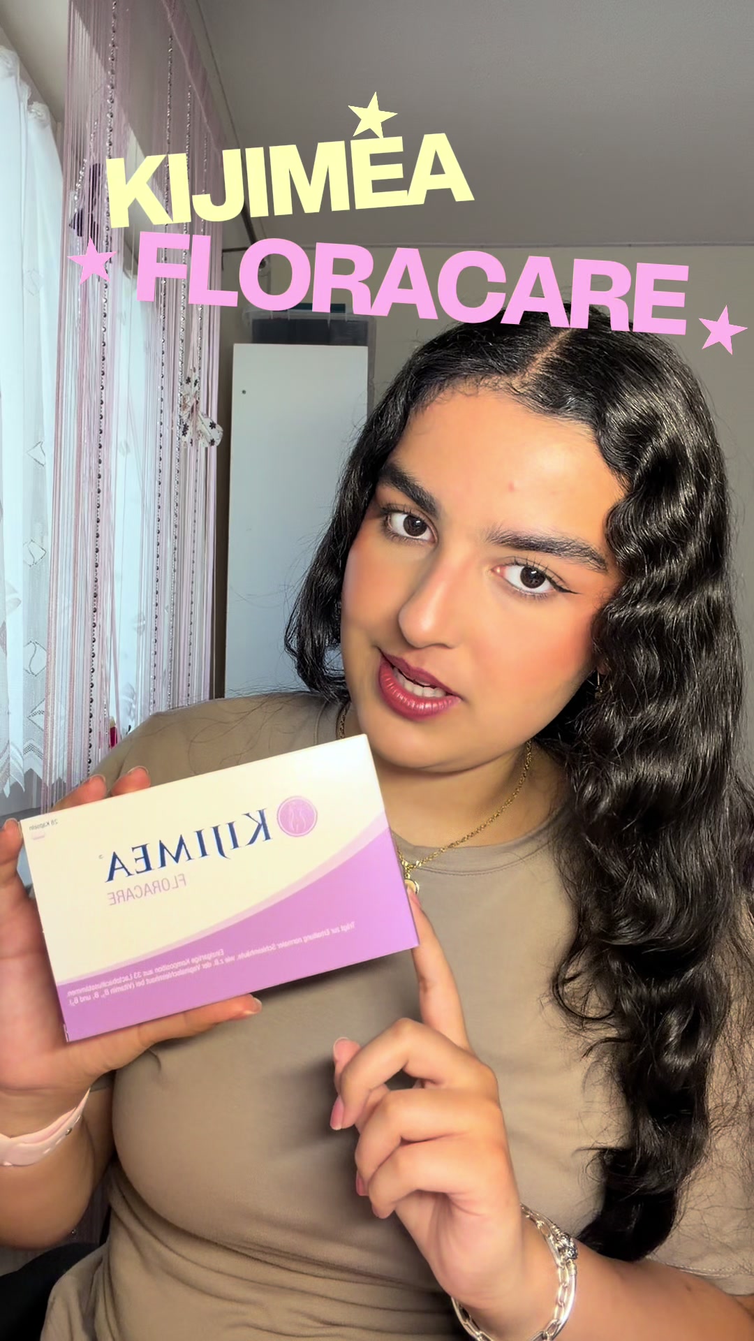 TikTok post by @zhina.gsp for Kijimea. Caption reads: Kijimea Floracare für alle Frauen🩷 • @Kijimea •....
