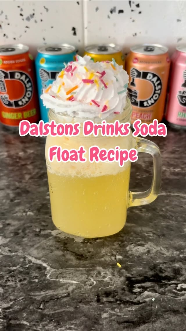 Instagram post by @katiesfoodiefinds for Dalston's. Caption reads: AD Make a Dalstons soda float with me😍 Dalstons....