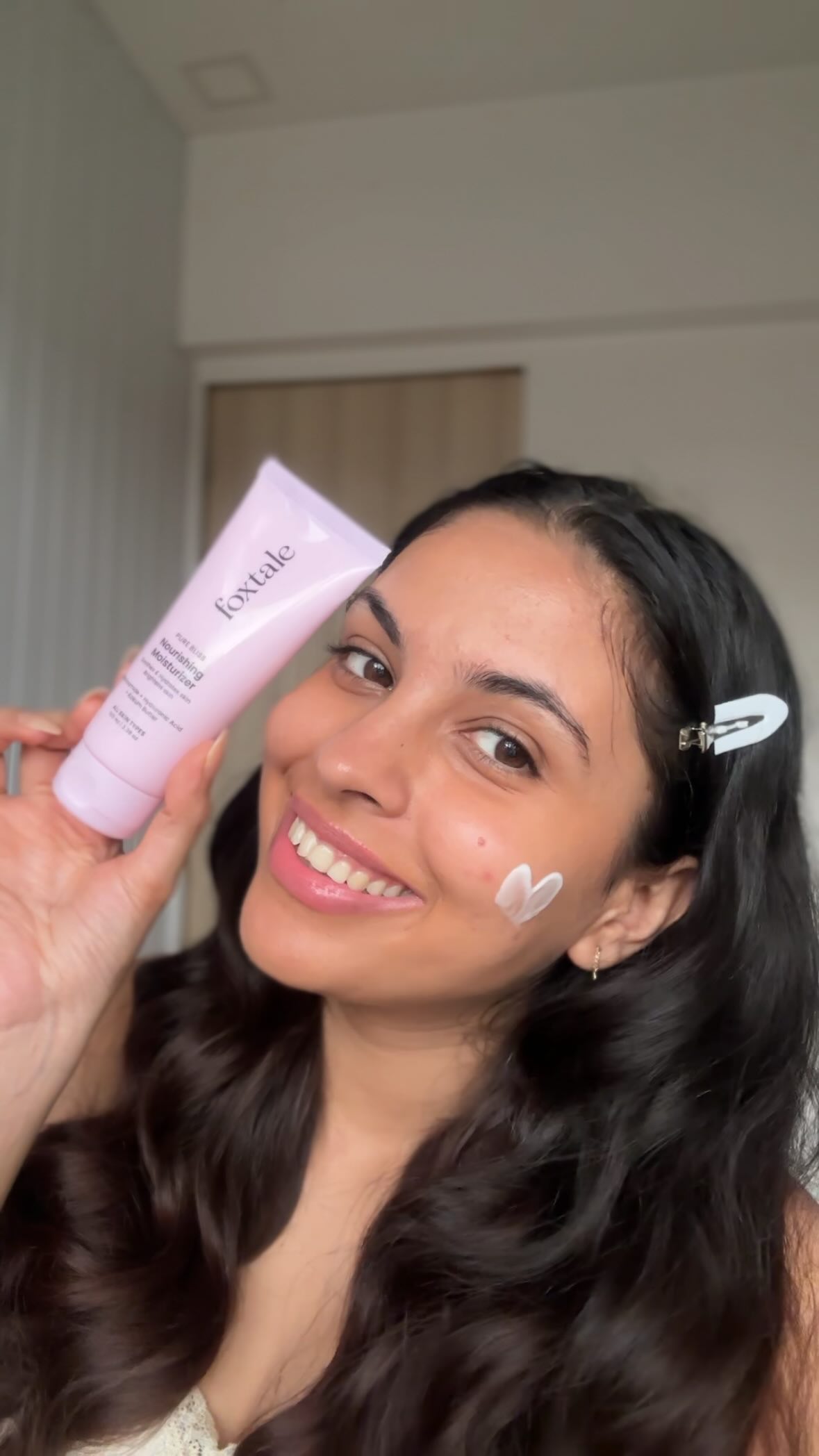 Instagram post by @kashishh_s for Foxtale. Caption reads: Elevate your skincare with @foxtaleskin nourishing....