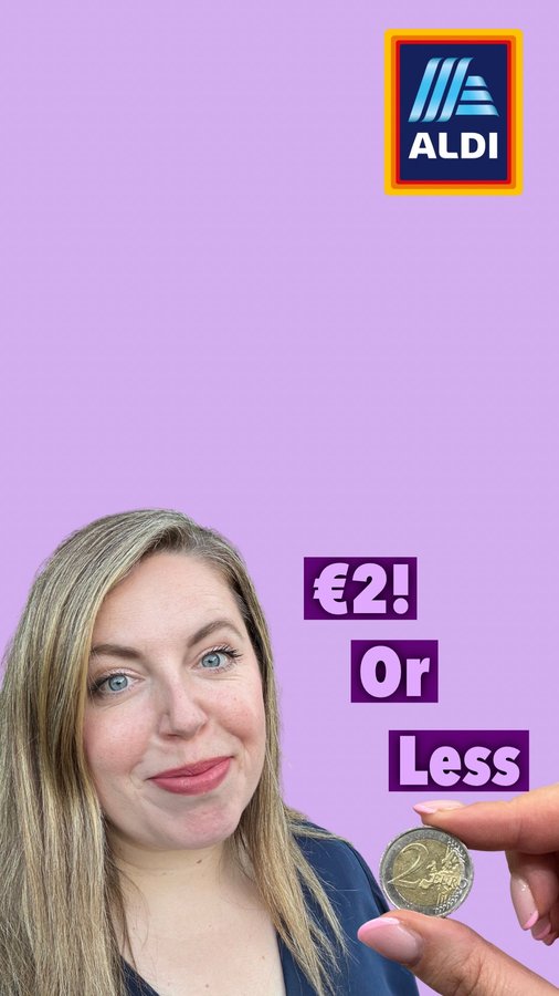 Instagram post by @irishbudgeting for Aldi UK. Caption reads: My top 10 back to school favourites for less than....