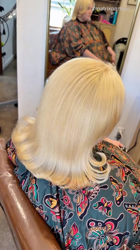 Instagram post by @matthewwhair for Matrix. Caption reads: [...] consider this a hair color correction?....