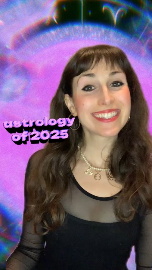Instagram post by @valleygirlmystic for Astrology.com. Caption reads: THE ASTROLOGY OF 2025 IS TRULY MONUMENTAL....