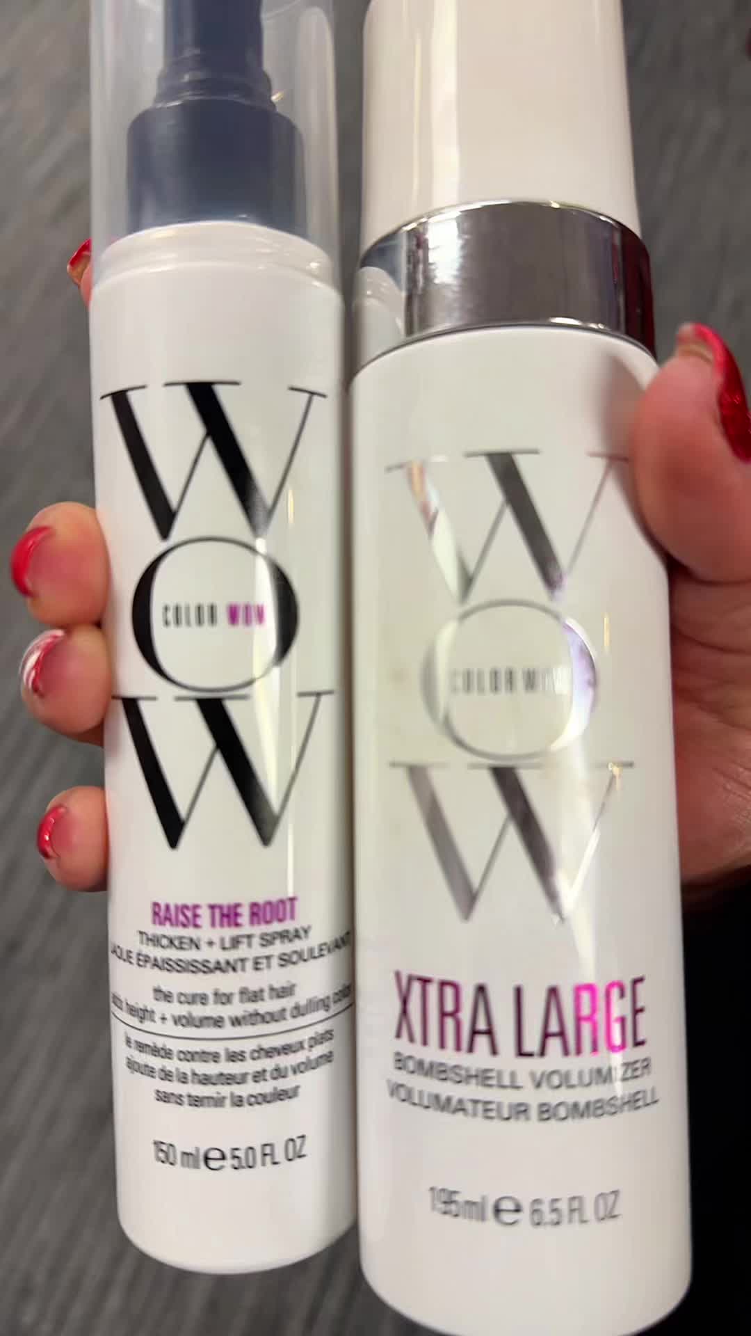TikTok post by @becky_beauty.realreviews for Color Wow Hair. Caption reads: [...] #hairvolume @Color Wow Hair.