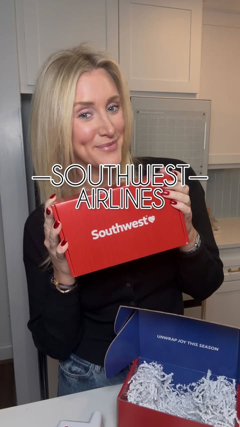 Instagram post by @blondeswhoeat for Southwest Airlines. Caption reads: #ad Feeling extra grateful this holiday season....