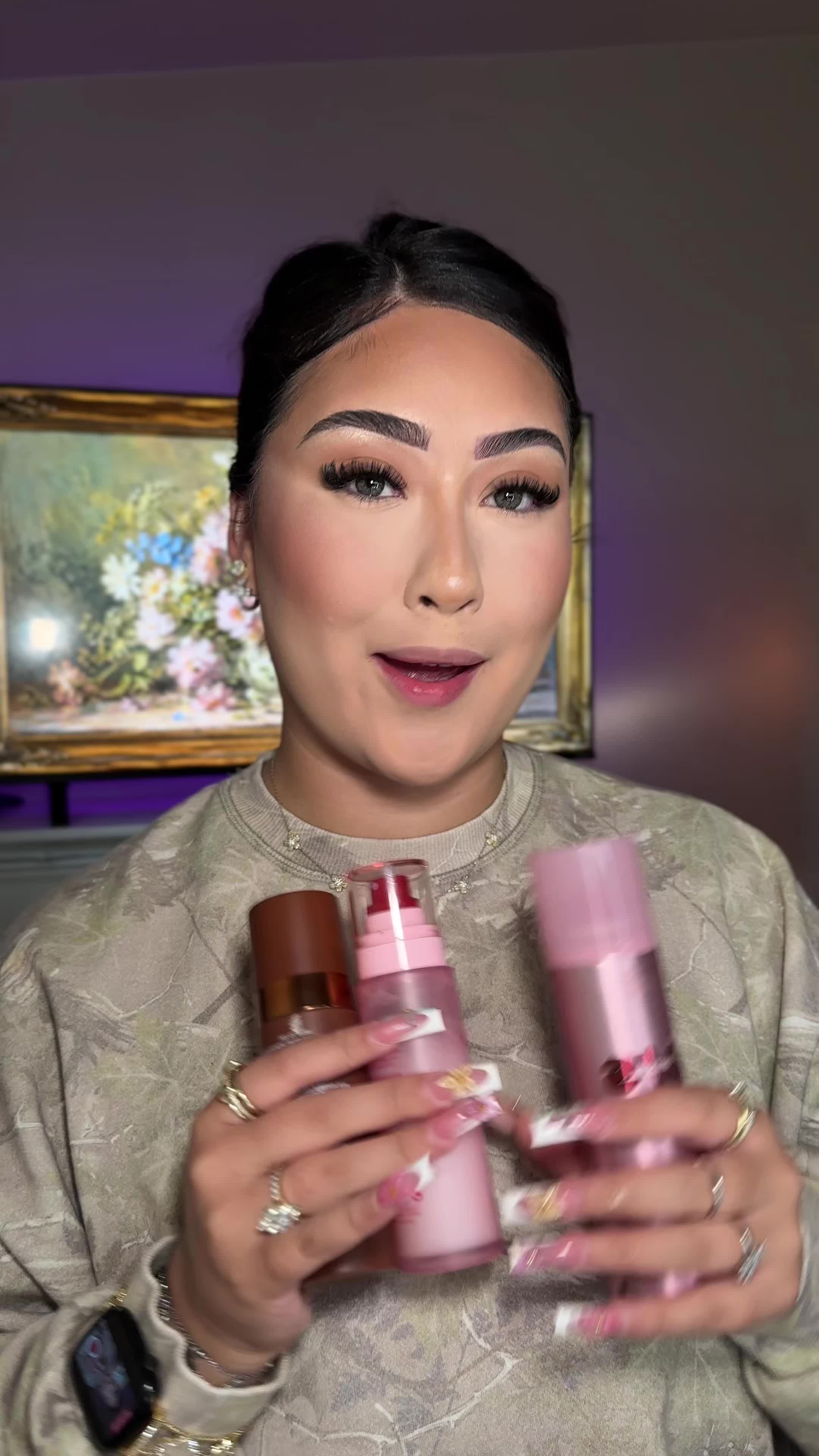 TikTok post by @glimpseofcarolina for Danessa Myricks Beauty. Caption reads: [...] worth the $$$$ @ONE SIZE BEAUTY....