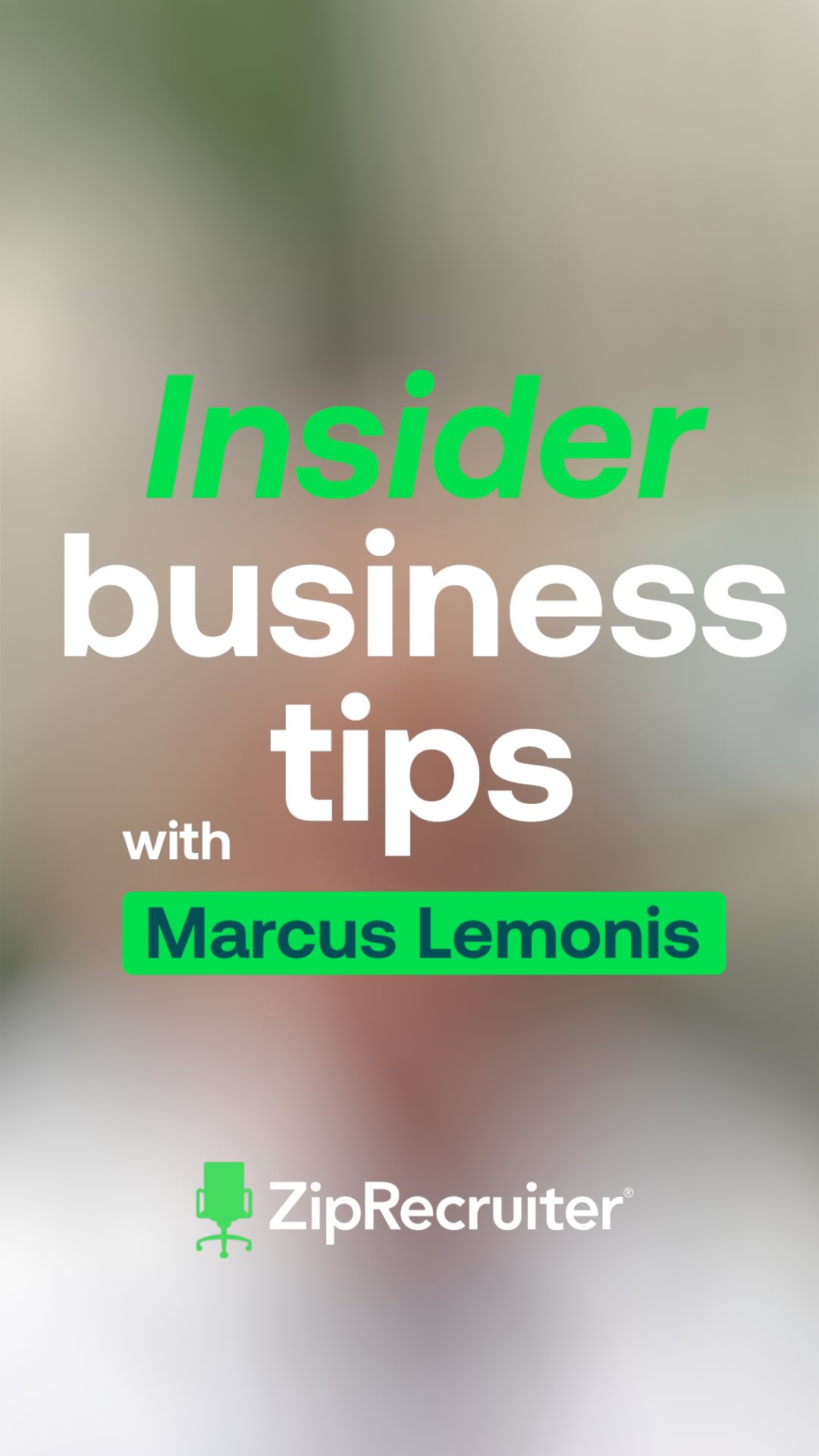 Instagram post by @marcuslemonis for ZipRecruiter. Caption reads: [...] your questions below. Learn more at....