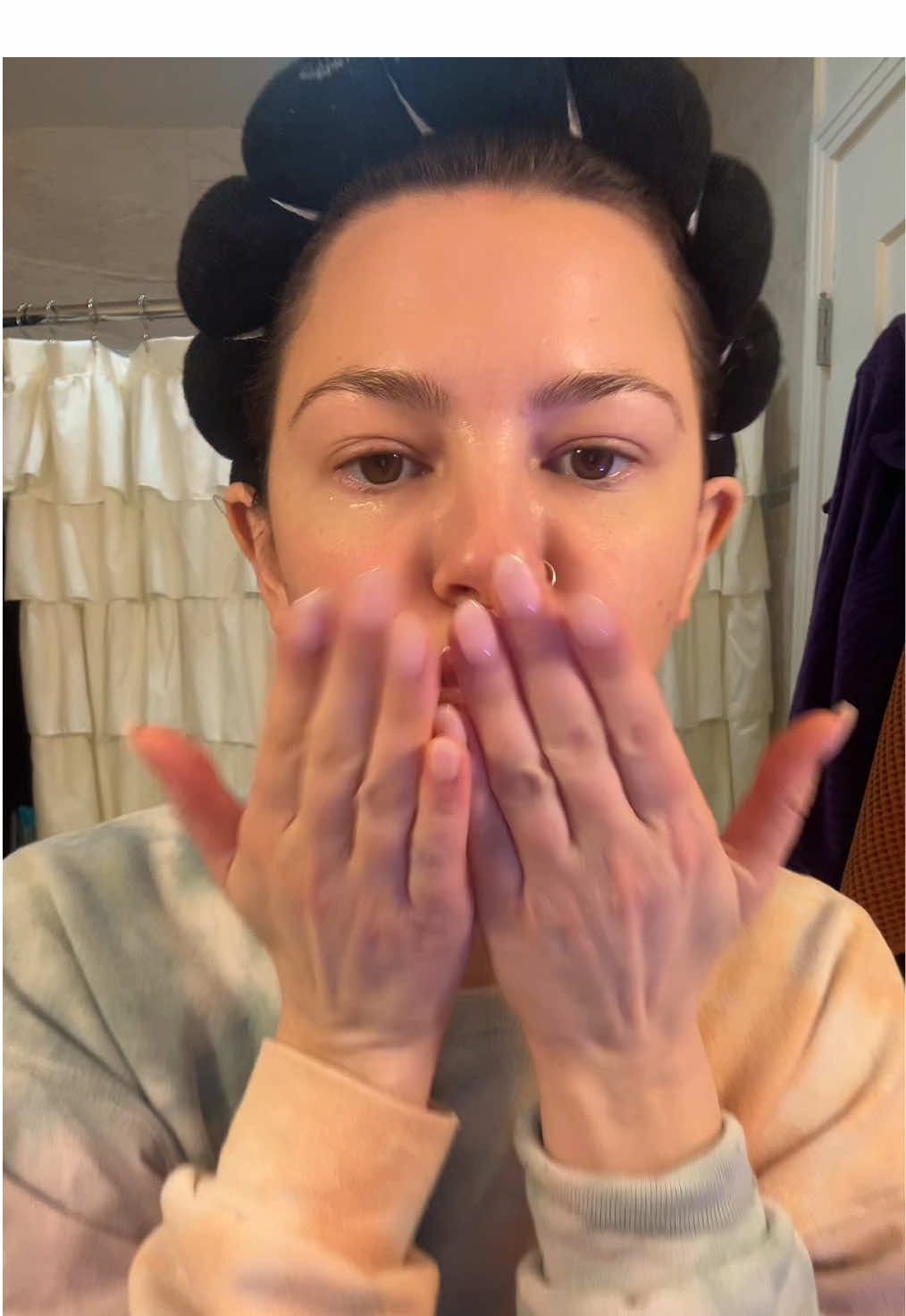 TikTok post by @kaelinfahreal for FrenchPharmacy. Caption reads: 🧖‍♀️ @FrenchPharmacy #skincare #nightroutine....