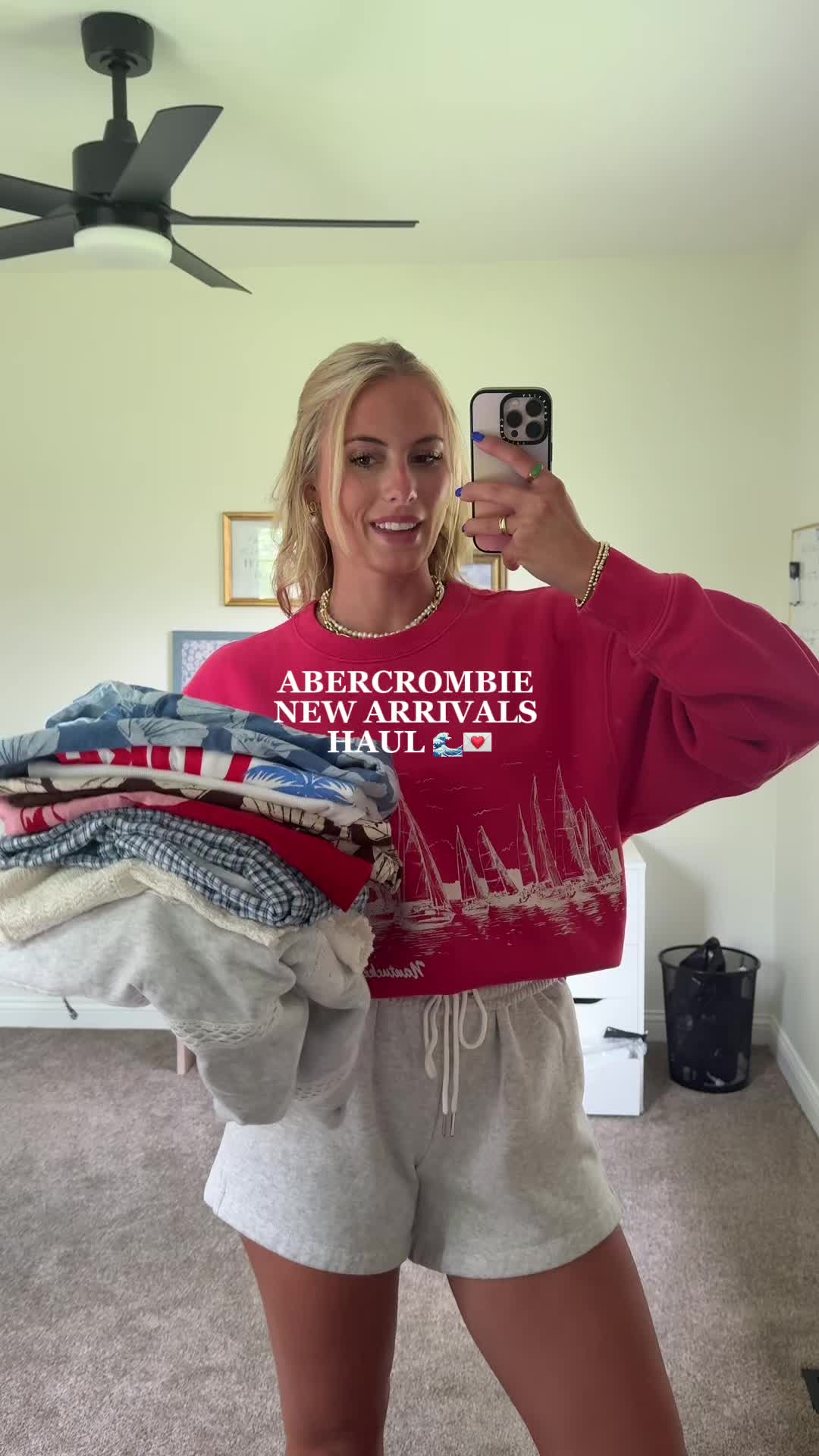 TikTok post by @lily.mags for LTK. Caption reads: #abercrombiepartner Try on haul of New Summer....