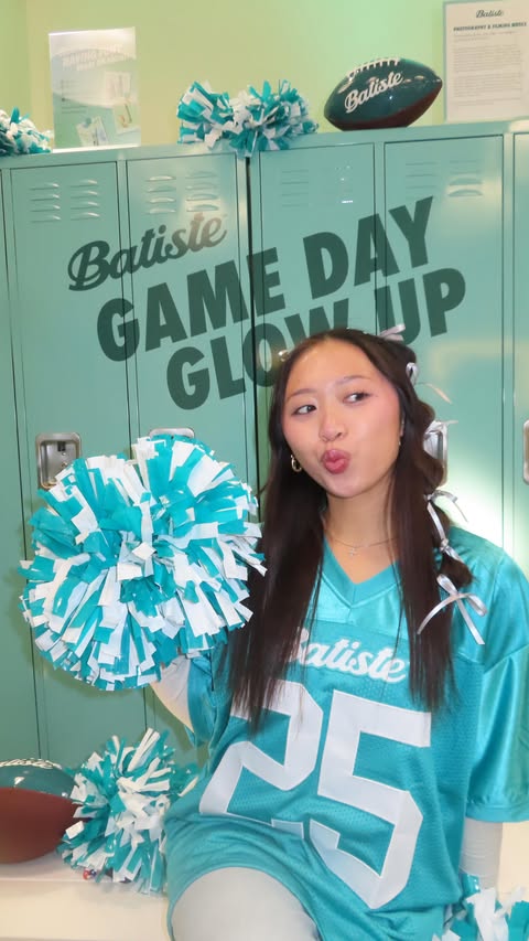 Instagram post by @angelinahanjaya for Her Campus. Caption reads: #BatistePartner Hosted the Ultimate Pre-game Game....