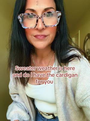 TikTok post by @upliftandgrowwithanne for PrettyGarden. Caption reads: Your new favorite cardigan is....