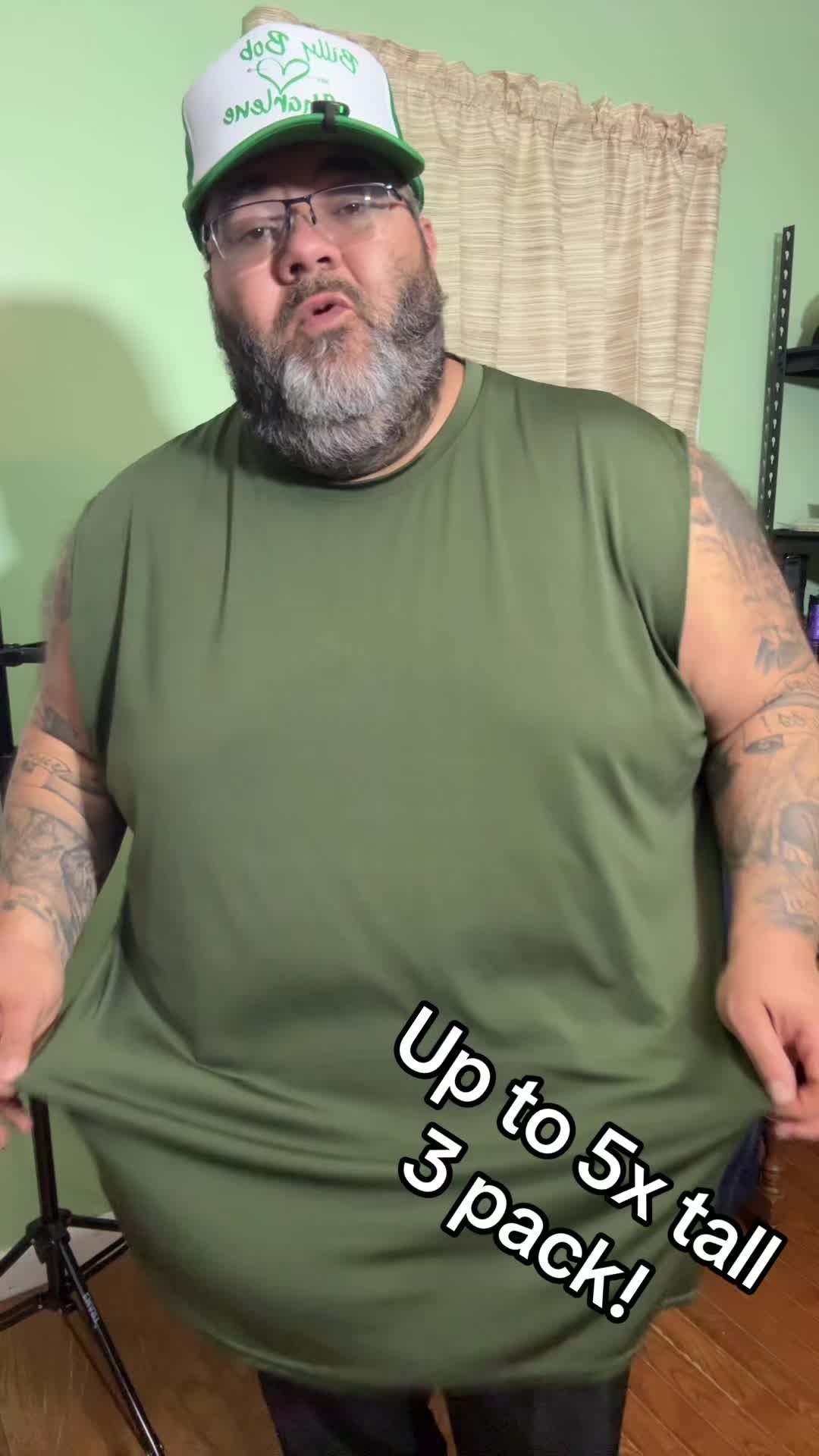 TikTok post by @immeasurablymore_ for Real Essentials. Caption reads: [...] #bigandtall #mensfashion @Real Essentials....