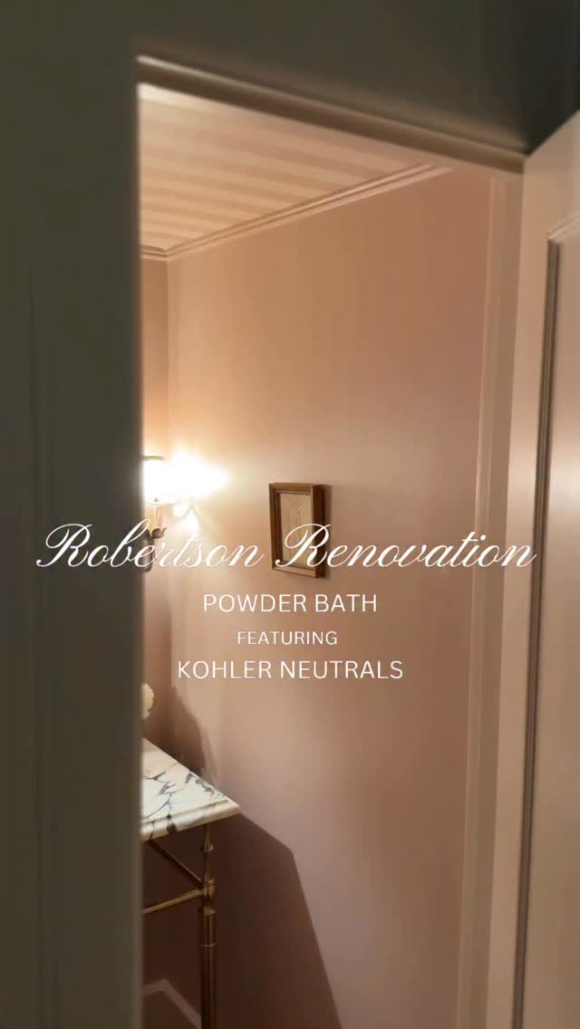 Instagram post by @ashleyrobertson for KOHLER. Caption reads: [...] layered and a little unexpected. The @Kohler....