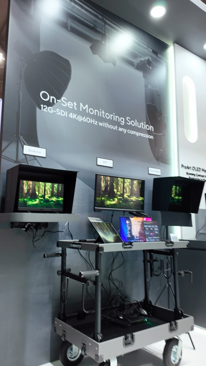Instagram post by @indiefilmmakers for ASUS. Caption reads: Check out the newest @asus @proart On set monitors....