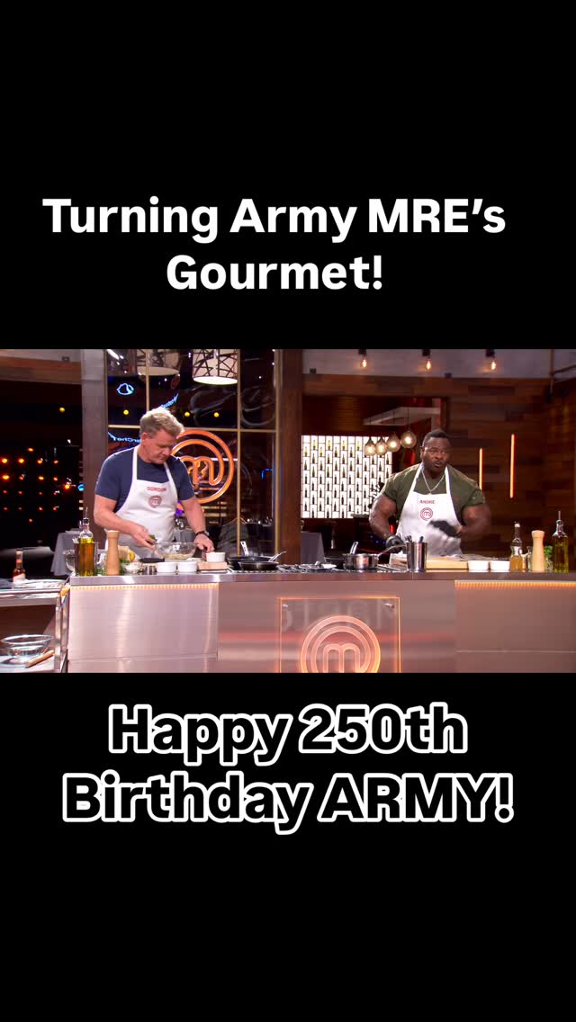 Instagram post by @realchefrush for GoArmy. Caption reads: Happy Birthday Army!
-
Making Food to Feed an Army....