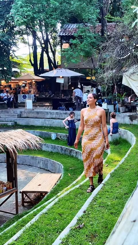 Instagram post by @travelsofsarahfay for @hotel. Caption reads: POV: you found the artsy side of Chiang Mai....